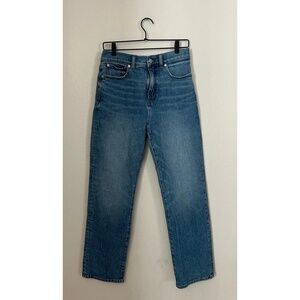 Madewell Jeans Women Size 28 Medium Wash Blue 90s Straight Leg High Rise